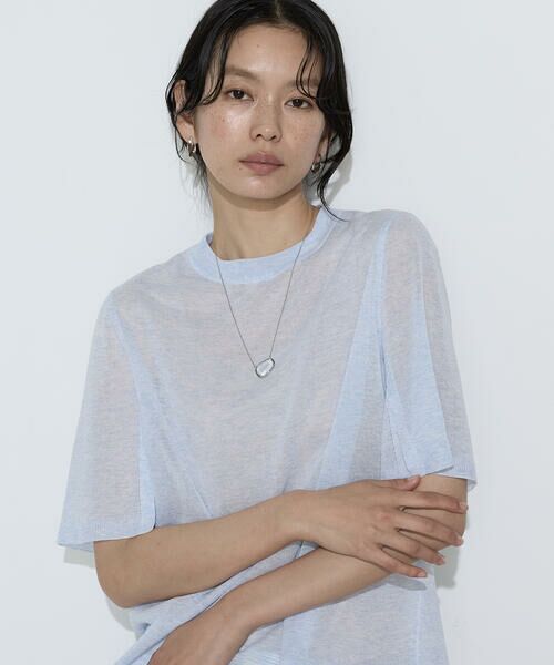 COMME CA COMFORT / コムサ・コンフォート（Lサイズ） ニット・セーター | 〔 TALLサイズ 〕 レーヨンイタリア糸 半袖プルオーバー | 詳細24