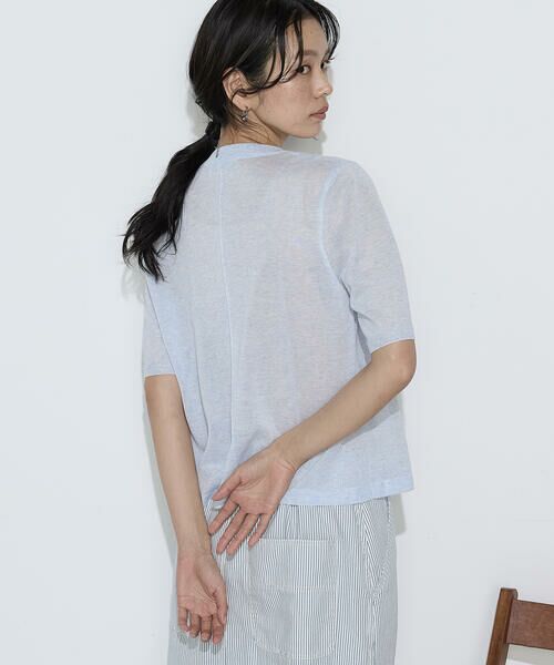 COMME CA COMFORT / コムサ・コンフォート（Lサイズ） ニット・セーター | 〔 TALLサイズ 〕 レーヨンイタリア糸 半袖プルオーバー | 詳細25