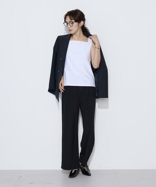 COMME CA COMFORT / コムサ・コンフォート（Lサイズ） タンクトップ | 〔 TALLサイズ 〕 ファインコットンフライス 2WAYインナー | 詳細4