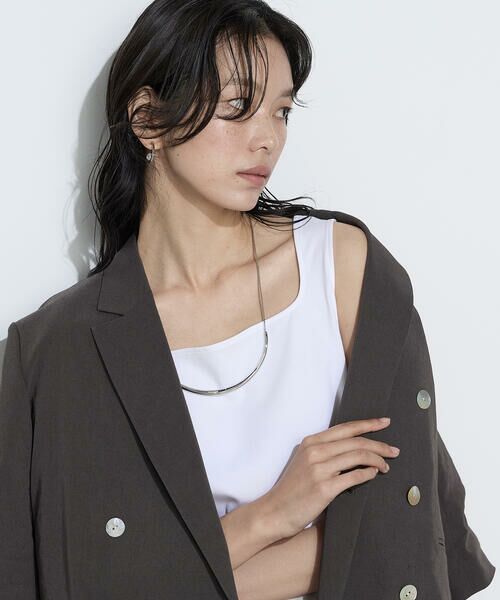 COMME CA COMFORT / コムサ・コンフォート（Lサイズ） タンクトップ | 〔 TALLサイズ 〕 ファインコットンフライス 2WAYインナー | 詳細5