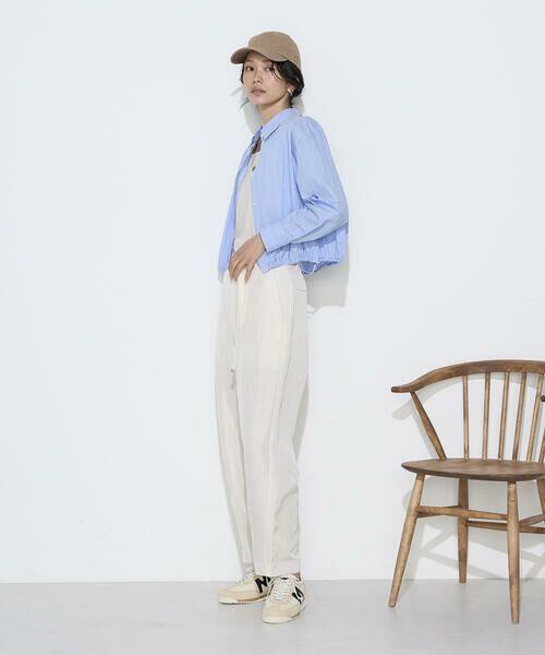 COMME CA COMFORT / コムサ・コンフォート（Lサイズ） シャツ・ブラウス | 〔 TALLサイズ 〕 コットンナイロンストライプ クロップドシャツ | 詳細2