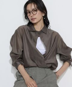 COMME CA COMFORT / コムサ・コンフォート（Lサイズ） シャツ・ブラウス | 〔 TALLサイズ 〕 シアーキュプラシルク シャツ