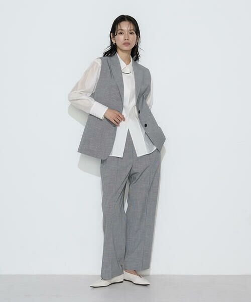 COMME CA COMFORT / コムサ・コンフォート（Lサイズ） シャツ・ブラウス | 〔 TALLサイズ 〕 シアーキュプラシルク シャツ | 詳細1