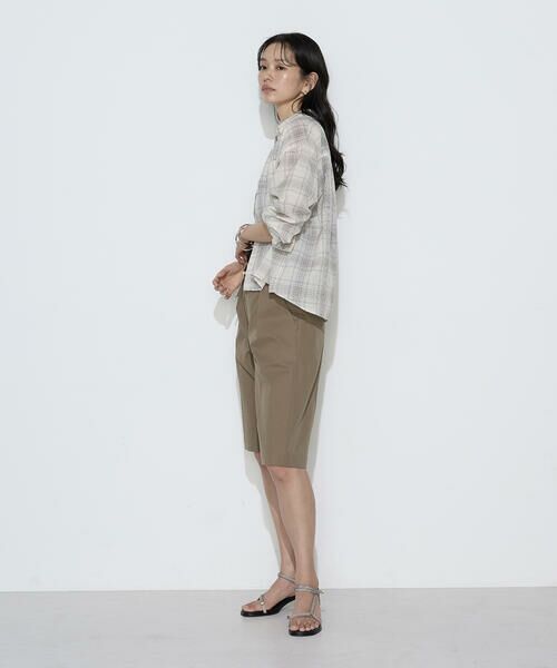 COMME CA COMFORT / コムサ・コンフォート（Lサイズ） シャツ・ブラウス | 〔 TALLサイズ 〕 モノトーンシアーチェック シャツ | 詳細1