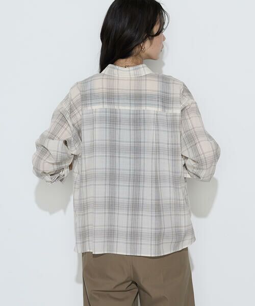 COMME CA COMFORT / コムサ・コンフォート（Lサイズ） シャツ・ブラウス | 〔 TALLサイズ 〕 モノトーンシアーチェック シャツ | 詳細8