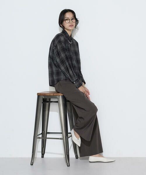 COMME CA COMFORT / コムサ・コンフォート（Lサイズ） シャツ・ブラウス | 〔 TALLサイズ 〕 モノトーンシアーチェック シャツ | 詳細19