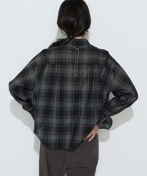 COMME CA COMFORT / コムサ・コンフォート（Lサイズ） シャツ・ブラウス | 〔 TALLサイズ 〕 モノトーンシアーチェック シャツ | 詳細24