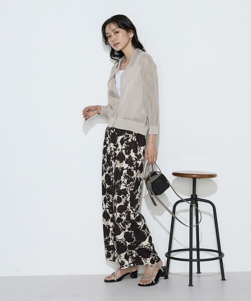 COMME CA COMFORT / コムサ・コンフォート（Lサイズ） その他パンツ | 〔 TALLサイズ 〕 麻調ポリエステル ボタニカルプリントパンツ | 詳細15