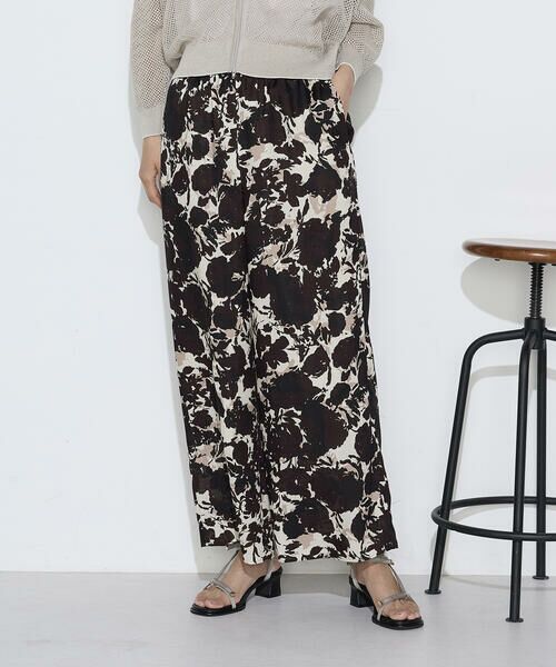 COMME CA COMFORT / コムサ・コンフォート（Lサイズ） その他パンツ | 〔 TALLサイズ 〕 麻調ポリエステル ボタニカルプリントパンツ | 詳細16