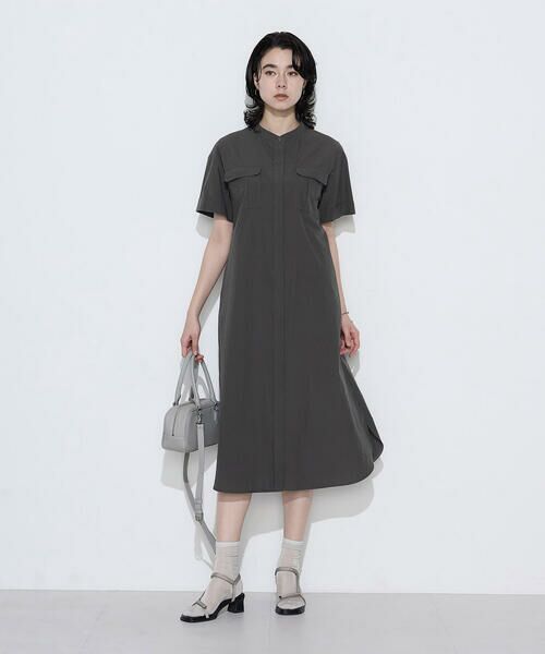 COMME CA COMFORT / コムサ・コンフォート（Lサイズ） ロング・マキシ丈ワンピース | 〔 TALLサイズ 〕 タイプライター ロングシャツドレス | 詳細1