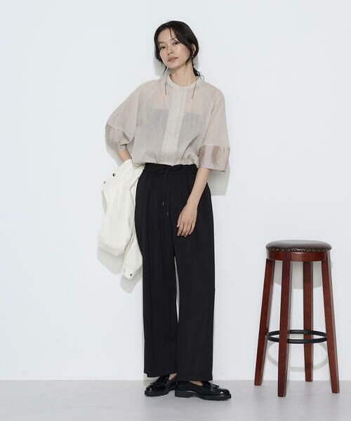 COMME CA COMFORT / コムサ・コンフォート（Lサイズ） シャツ・ブラウス | 〔 TALLサイズ 〕 リネンポリエステルオーガンジー ラグランスリーブシャツ羽織り | 詳細18