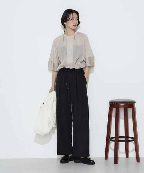 COMME CA COMFORT / コムサ・コンフォート（Lサイズ） シャツ・ブラウス | 〔 TALLサイズ 〕 リネンポリエステルオーガンジー ラグランスリーブシャツ羽織り | 詳細17