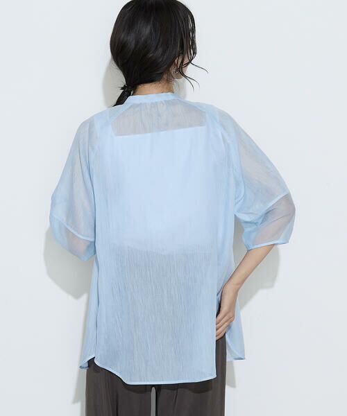 COMME CA COMFORT / コムサ・コンフォート（Lサイズ） シャツ・ブラウス | 〔 TALLサイズ 〕 リネンポリエステルオーガンジー ラグランスリーブシャツ羽織り | 詳細29