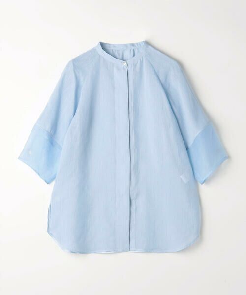 COMME CA COMFORT / コムサ・コンフォート（Lサイズ） シャツ・ブラウス | 〔 TALLサイズ 〕 リネンポリエステルオーガンジー ラグランスリーブシャツ羽織り | 詳細30