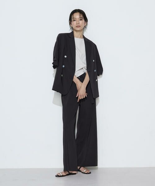 COMME CA COMFORT / コムサ・コンフォート（Lサイズ） テーラードジャケット | 〔 TALLサイズ 〕 リネン／トリアセテートストレッチ ダブルブレストジャケット | 詳細3