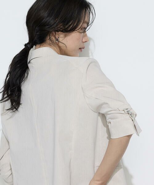 COMME CA COMFORT / コムサ・コンフォート（Lサイズ） テーラードジャケット | 〔 TALLサイズ 〕 リネン／トリアセテートストレッチ ダブルブレストジャケット | 詳細21