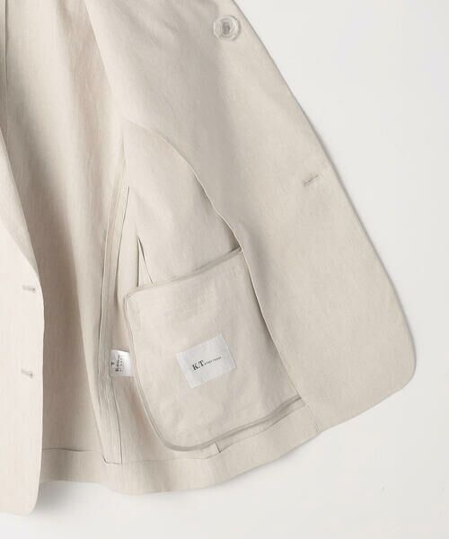 COMME CA COMFORT / コムサ・コンフォート（Lサイズ） テーラードジャケット | 〔 TALLサイズ 〕 リネン／トリアセテートストレッチ ダブルブレストジャケット | 詳細29