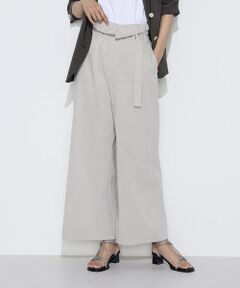 COMME CA COMFORT / コムサ・コンフォート（Lサイズ） その他パンツ | 〔 TALLサイズ 〕 リネン／トリアセテート ハイウエストパンツ