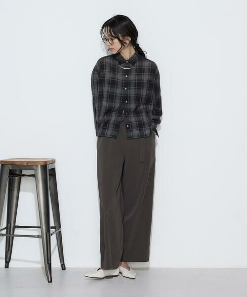 COMME CA COMFORT / コムサ・コンフォート（Lサイズ） その他パンツ | 〔 TALLサイズ 〕 リネン／トリアセテート ハイウエストパンツ | 詳細7