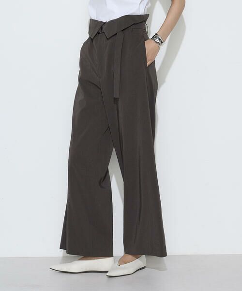 COMME CA COMFORT / コムサ・コンフォート（Lサイズ） その他パンツ | 〔 TALLサイズ 〕 リネン／トリアセテート ハイウエストパンツ | 詳細10