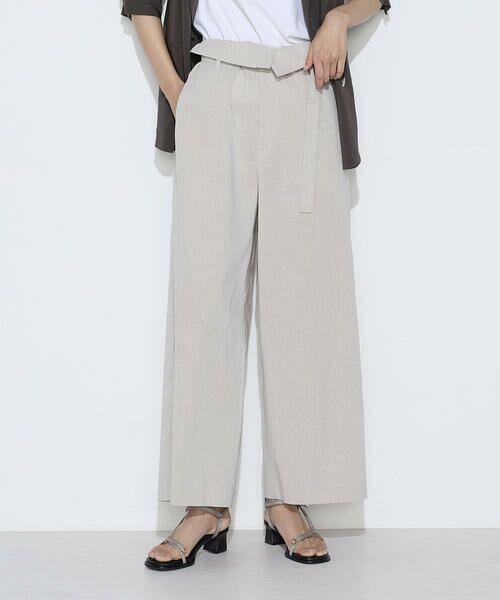COMME CA COMFORT / コムサ・コンフォート（Lサイズ） その他パンツ | 〔 TALLサイズ 〕 リネン／トリアセテート ハイウエストパンツ | 詳細16