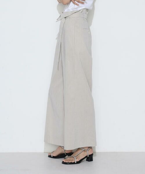 COMME CA COMFORT / コムサ・コンフォート（Lサイズ） その他パンツ | 〔 TALLサイズ 〕 リネン／トリアセテート ハイウエストパンツ | 詳細17