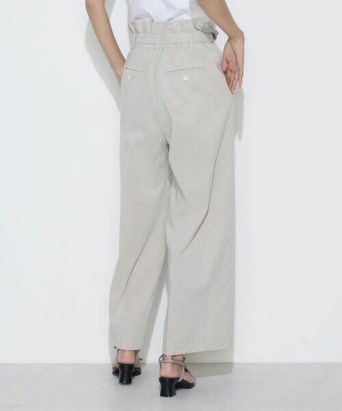 COMME CA COMFORT / コムサ・コンフォート（Lサイズ） その他パンツ | 〔 TALLサイズ 〕 リネン／トリアセテート ハイウエストパンツ | 詳細18