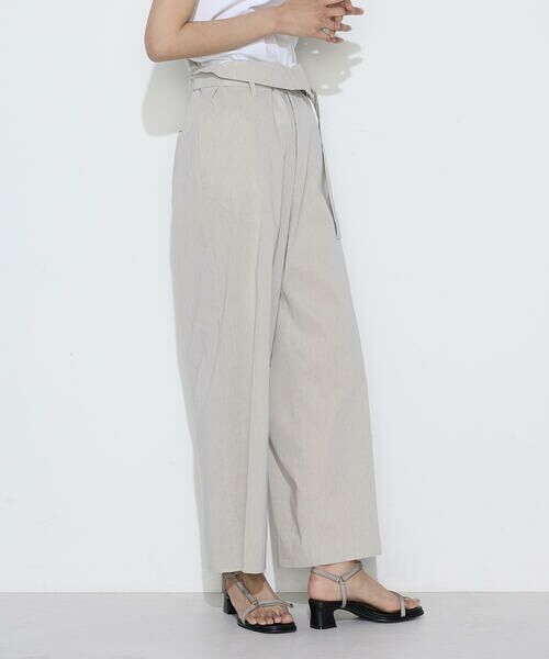 COMME CA COMFORT / コムサ・コンフォート（Lサイズ） その他パンツ | 〔 TALLサイズ 〕 リネン／トリアセテート ハイウエストパンツ | 詳細19
