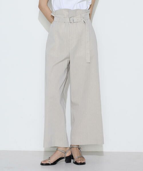 COMME CA COMFORT / コムサ・コンフォート（Lサイズ） その他パンツ | 〔 TALLサイズ 〕 リネン／トリアセテート ハイウエストパンツ | 詳細20