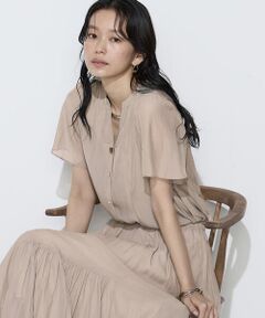 COMME CA COMFORT / コムサ・コンフォート（Lサイズ） シャツ・ブラウス | 〔 TALLサイズ 〕 【セットアップ対応】カッセンシフォンオーガンジー フレアブラウス