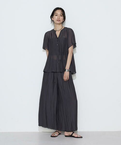 COMME CA COMFORT / コムサ・コンフォート（Lサイズ） シャツ・ブラウス | 〔 TALLサイズ 〕 【セットアップ対応】カッセンシフォンオーガンジー フレアブラウス | 詳細2