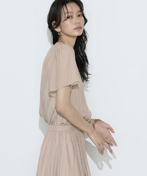 COMME CA COMFORT / コムサ・コンフォート（Lサイズ） シャツ・ブラウス | 〔 TALLサイズ 〕 【セットアップ対応】カッセンシフォンオーガンジー フレアブラウス | 詳細19