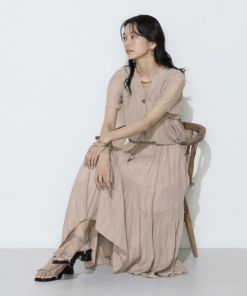 COMME CA COMFORT / コムサ・コンフォート（Lサイズ） シャツ・ブラウス | 〔 TALLサイズ 〕 【セットアップ対応】カッセンシフォンオーガンジー フレアブラウス | 詳細15