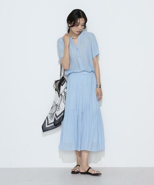 COMME CA COMFORT / コムサ・コンフォート（Lサイズ） シャツ・ブラウス | 〔 TALLサイズ 〕 【セットアップ対応】カッセンシフォンオーガンジー フレアブラウス | 詳細23