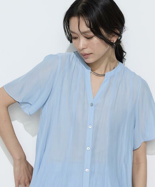 COMME CA COMFORT / コムサ・コンフォート（Lサイズ） シャツ・ブラウス | 〔 TALLサイズ 〕 【セットアップ対応】カッセンシフォンオーガンジー フレアブラウス | 詳細25