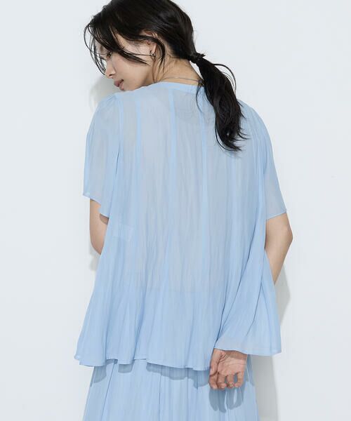 COMME CA COMFORT / コムサ・コンフォート（Lサイズ） シャツ・ブラウス | 〔 TALLサイズ 〕 【セットアップ対応】カッセンシフォンオーガンジー フレアブラウス | 詳細27