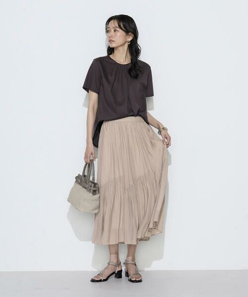 COMME CA COMFORT / コムサ・コンフォート（Lサイズ） ロング・マキシ丈スカート | 〔 TALLサイズ 〕 【セットアップ対応】カッセンシフォンオーガンジー アシンメトリーギャザースカート | 詳細11