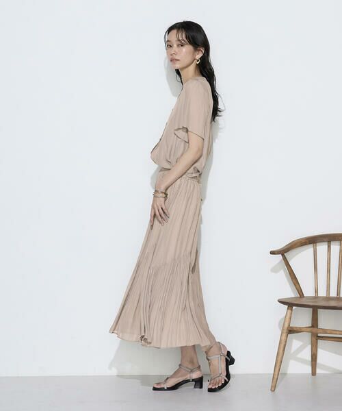 COMME CA COMFORT / コムサ・コンフォート（Lサイズ） ロング・マキシ丈スカート | 〔 TALLサイズ 〕 【セットアップ対応】カッセンシフォンオーガンジー アシンメトリーギャザースカート | 詳細12