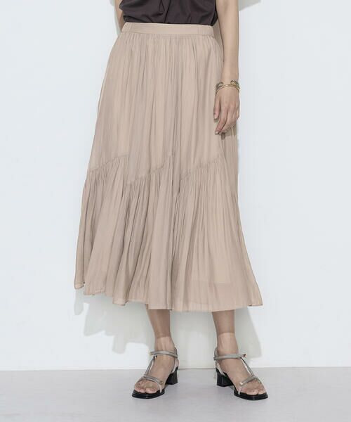 COMME CA COMFORT / コムサ・コンフォート（Lサイズ） ロング・マキシ丈スカート | 〔 TALLサイズ 〕 【セットアップ対応】カッセンシフォンオーガンジー アシンメトリーギャザースカート | 詳細14