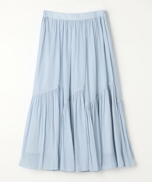 COMME CA COMFORT / コムサ・コンフォート（Lサイズ） ロング・マキシ丈スカート | 〔 TALLサイズ 〕 【セットアップ対応】カッセンシフォンオーガンジー アシンメトリーギャザースカート | 詳細25