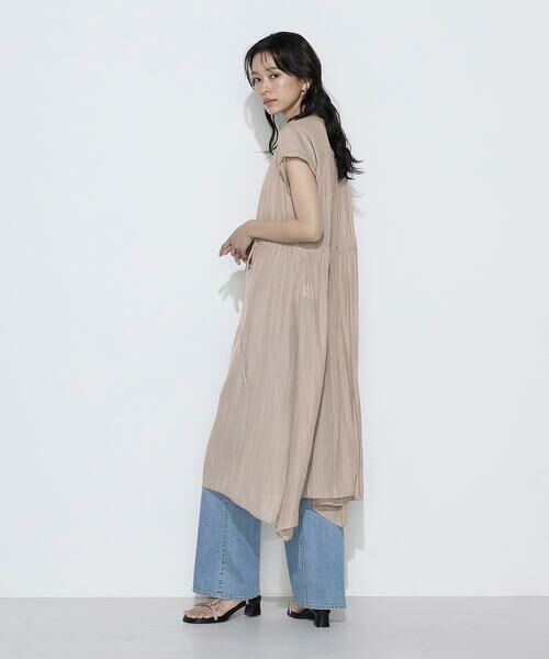 COMME CA COMFORT / コムサ・コンフォート（Lサイズ） ロング・マキシ丈ワンピース | 〔 TALLサイズ 〕 カッセンシフォン シャツドレス | 詳細14