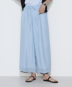 COMME CA COMFORT / コムサ・コンフォート（Lサイズ） その他パンツ | 〔 TALLサイズ 〕 割繊×シフォン プリーツパンツ