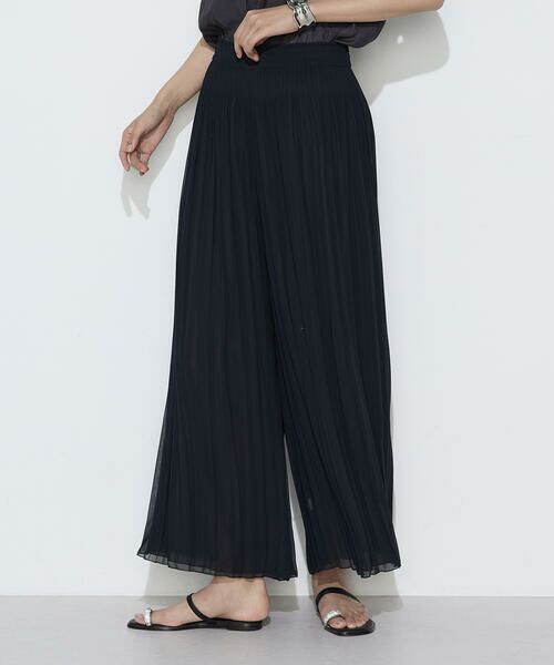 COMME CA COMFORT / コムサ・コンフォート（Lサイズ） その他パンツ | 〔 TALLサイズ 〕 割繊×シフォン プリーツパンツ | 詳細8