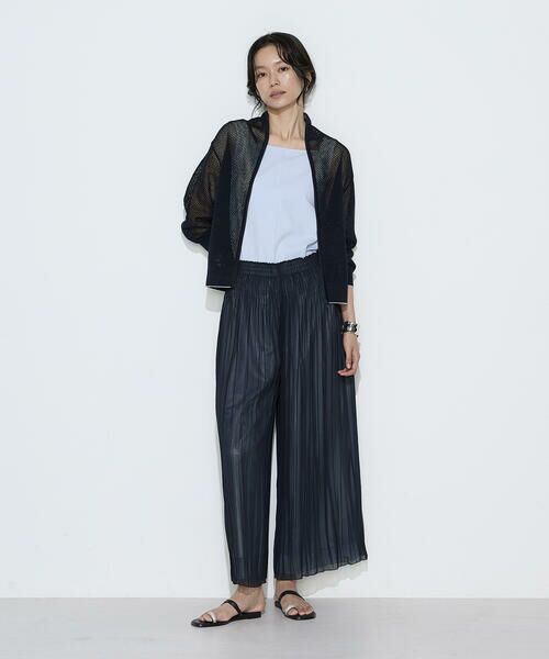 COMME CA COMFORT / コムサ・コンフォート（Lサイズ） その他パンツ | 〔 TALLサイズ 〕 割繊×シフォン プリーツパンツ | 詳細15