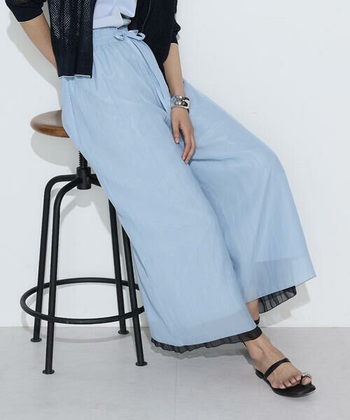 COMME CA COMFORT / コムサ・コンフォート（Lサイズ） その他パンツ | 〔 TALLサイズ 〕 割繊×シフォン プリーツパンツ | 詳細16