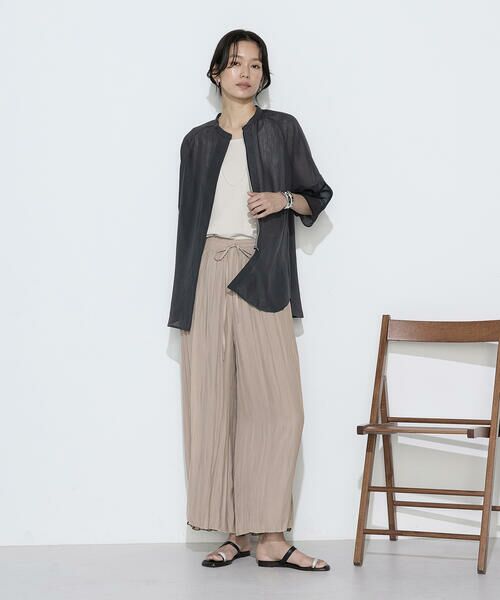 COMME CA COMFORT / コムサ・コンフォート（Lサイズ） その他パンツ | 〔 TALLサイズ 〕 割繊×シフォン プリーツパンツ | 詳細22