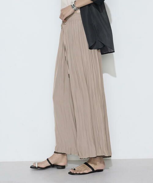 COMME CA COMFORT / コムサ・コンフォート（Lサイズ） その他パンツ | 〔 TALLサイズ 〕 割繊×シフォン プリーツパンツ | 詳細25