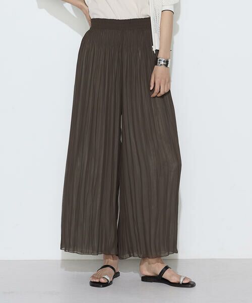 COMME CA COMFORT / コムサ・コンフォート（Lサイズ） その他パンツ | 〔 TALLサイズ 〕 割繊×シフォン プリーツパンツ | 詳細28