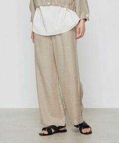 COMME CA COMFORT / コムサ・コンフォート（Lサイズ） その他パンツ | 〔 +サイズ 〕 麻調合繊 ワイドパンツ