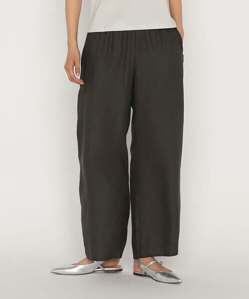 COMME CA COMFORT / コムサ・コンフォート（Lサイズ） その他パンツ | 〔 +サイズ 〕 麻調合繊 ワイドパンツ（04:グレー）